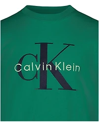 Calvin Klein Boys' 8-16 Monogram Logo Crewneck T-Shirt