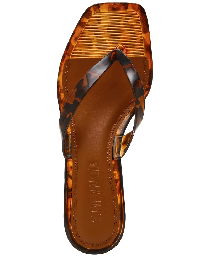 Steve Madden Women's Tracie-j Kitten-Heel Jelly Thong Sandals