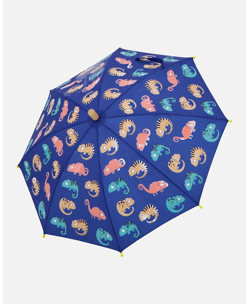 Deux par Deux Boy Color-Changing Umbrella Chameleon Print - Child