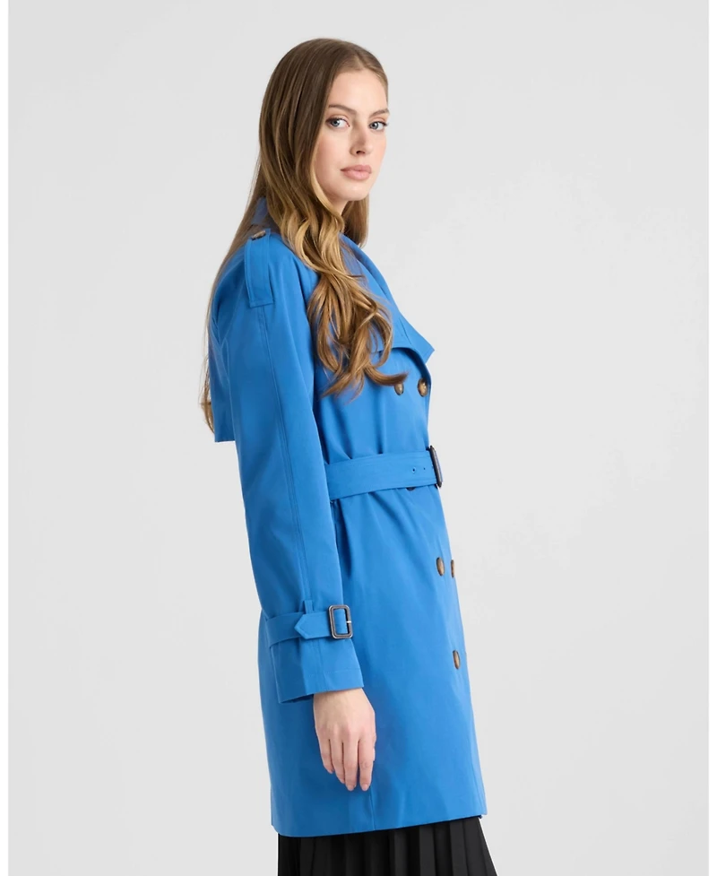Nvlt Women's Trench Coat with Self Belt