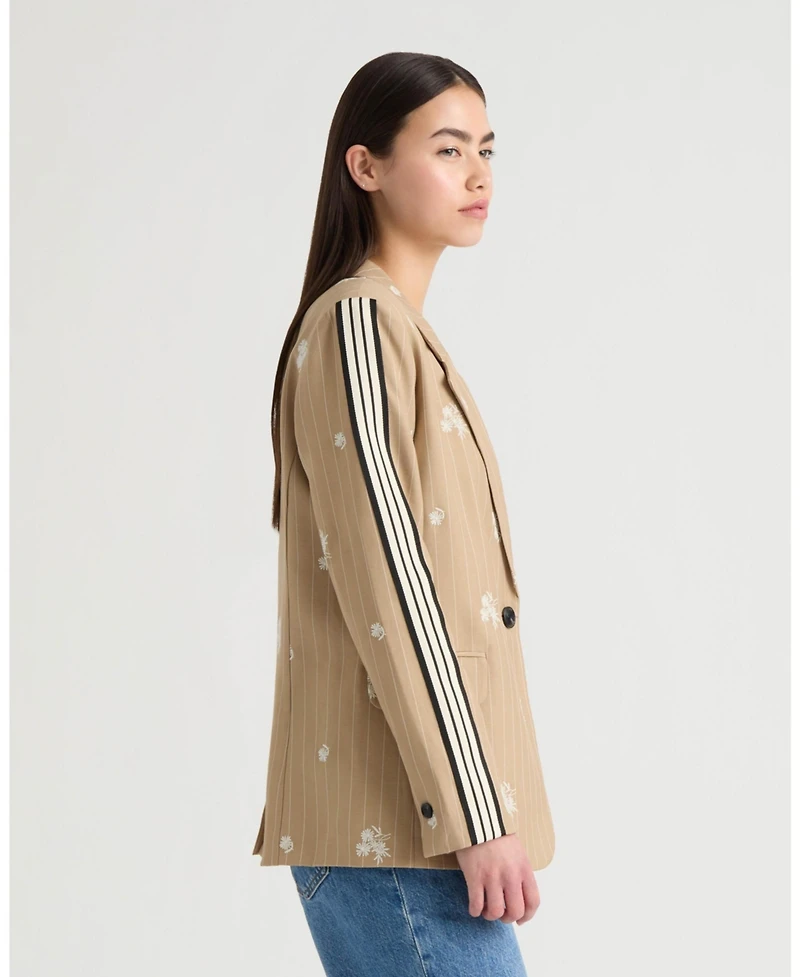 Nvlt Women's Embroidered Stripe Blazer