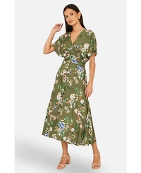 Yumi Women's Floral Print Midi Dress