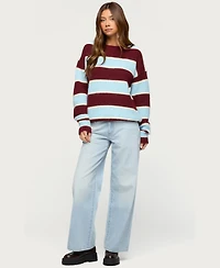 Edikted Women's Conrad Striped Knit Sweater