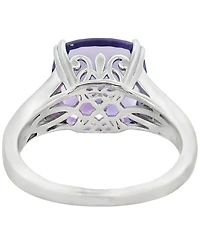 Macy's Amethyst (6.50 ct. t.w.) & White Topaz (0.08 ct. t.w.) Ring in Sterling Silver