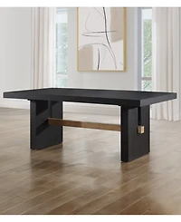 Macai -Pc. Wood Dining Set (Rectangular Table + Upholstered Side Chairs