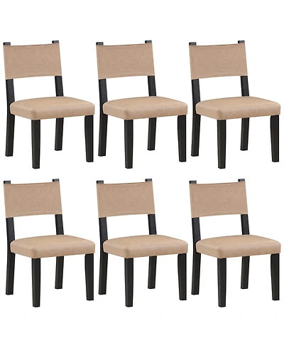 Macai 6-Pc. Faux Leather Side Chair Set