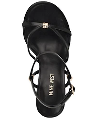 Nine West Women's Deklyn Strappy Wedge Dress Sandals