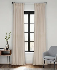 Half Price Drapes Alabaster Beige Signature Velvet Blackout Curtain