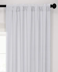 Half Price Drapes White Performance Linen Hotel Blackout Curtain
