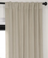 Half Price Drapes Cool Beige Signature Velvet Blackout Curtain