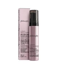 Free philosophy mini ultimate miracle worker face and neck serum or amazing grace Edt mini with any $50 philosophy purchase