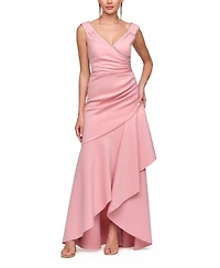 Js Collections Women's V-Neck Marla High Low Gown