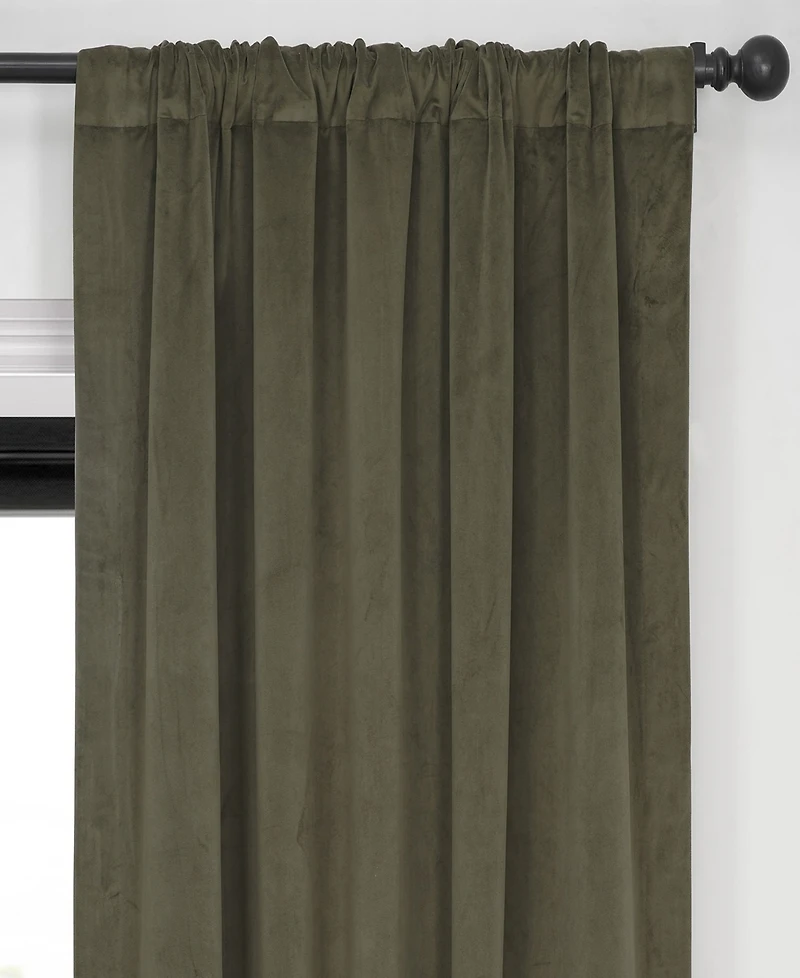 Half Price Drapes Hunter Green Signature Velvet Blackout Curtain