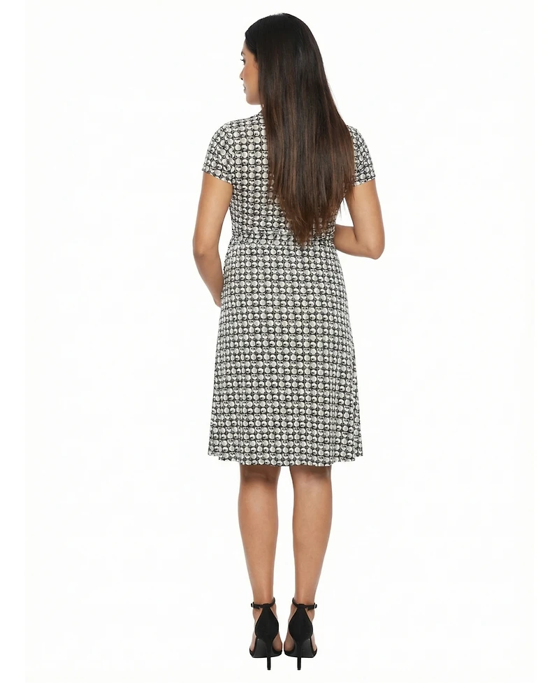 24seven Comfort Apparel Women's and Plus Maternity Short-Sleeve Wrap Dress