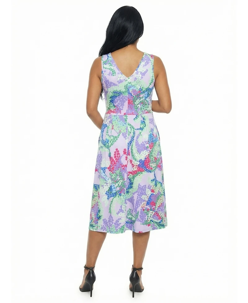 24seven Comfort Apparel Women's and Plus Maternity V-Neck Sleeveless Dress