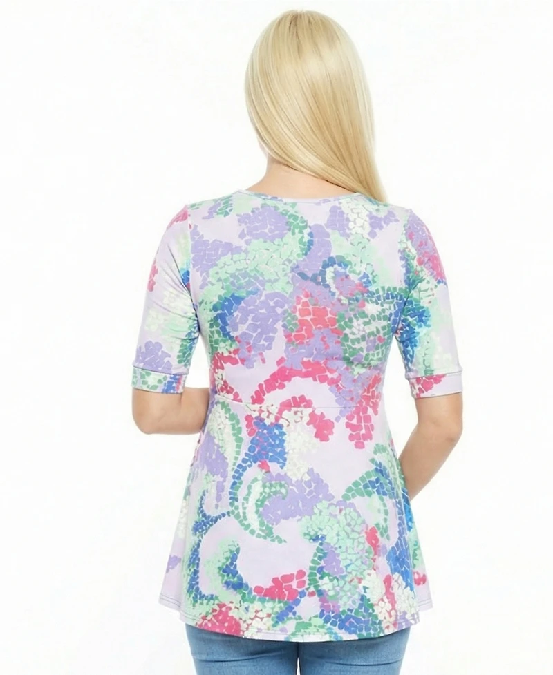 24seven Comfort Apparel Women's and Plus Maternity Tunic Top