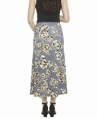 24seven Comfort Apparel Women's and Plus Maternity A-Line Maxi Skirt