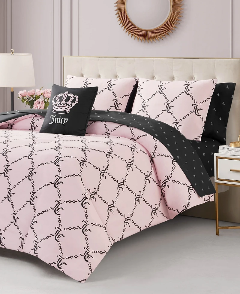 Juicy Couture Logo Link 8-Pc. Comforter Set