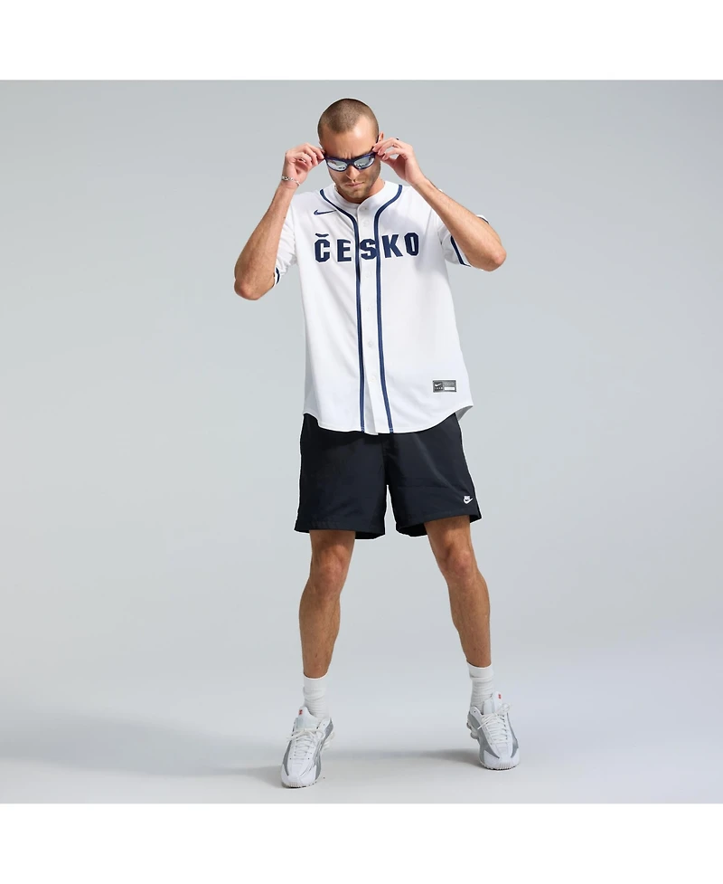 Nike Men's White Czech Republic Baseball 2026 World Classic Stadium Jersey