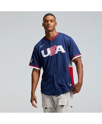 Nike Men's Navy Usa Baseball 2026 World Classic Stadium Jersey