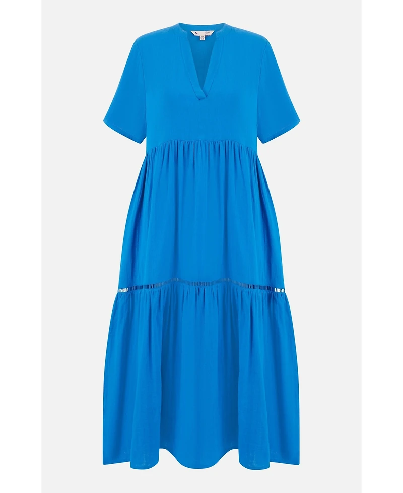 Yumi Women's Cotton Kaftan Midi Dress