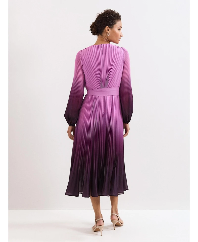 Phase Eight Women's Mira Ombre Tie Waist Midi Dress