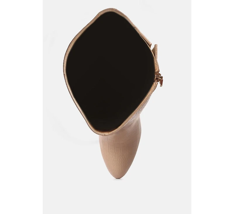 Rum Rolls Calf Croc Boots