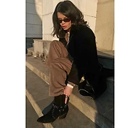 Rodeo Studded Suede Ankle Boots