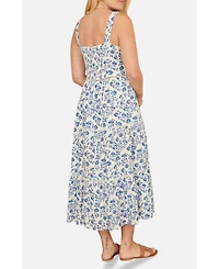 Yumi Women's Floral Broderie Anglaise Midi Sun Dress