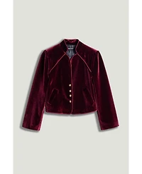 Nocturne Women's Velvet Cropped Jacket