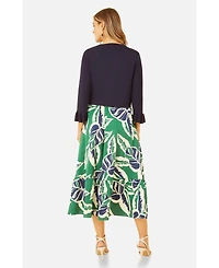 Yumi Women's Bell Sleeves Cropped Cardigan