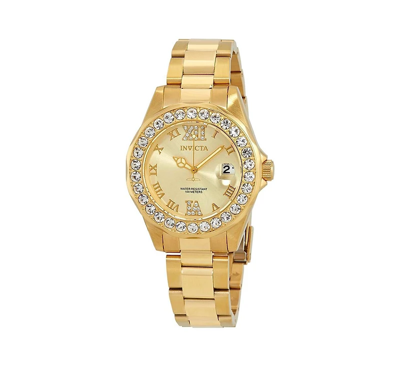 Invicta Women's Pro Diver Quartz 3 Hand Dial Watch