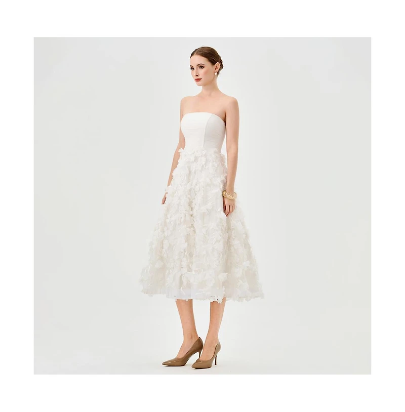 Bariano Women's Strapless Midi Dress