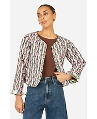 Yumi Women's Print Reversible Cotton Jacket