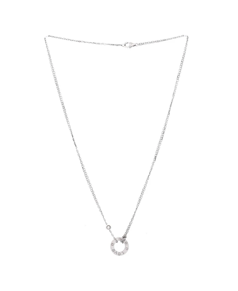 Pre-Owned Cartier 2 Diamonds Love Pendant Necklace