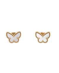 Pre-Owned Van Cleef & Arpels Sweet Alhambra Butterfly Stud Earrings