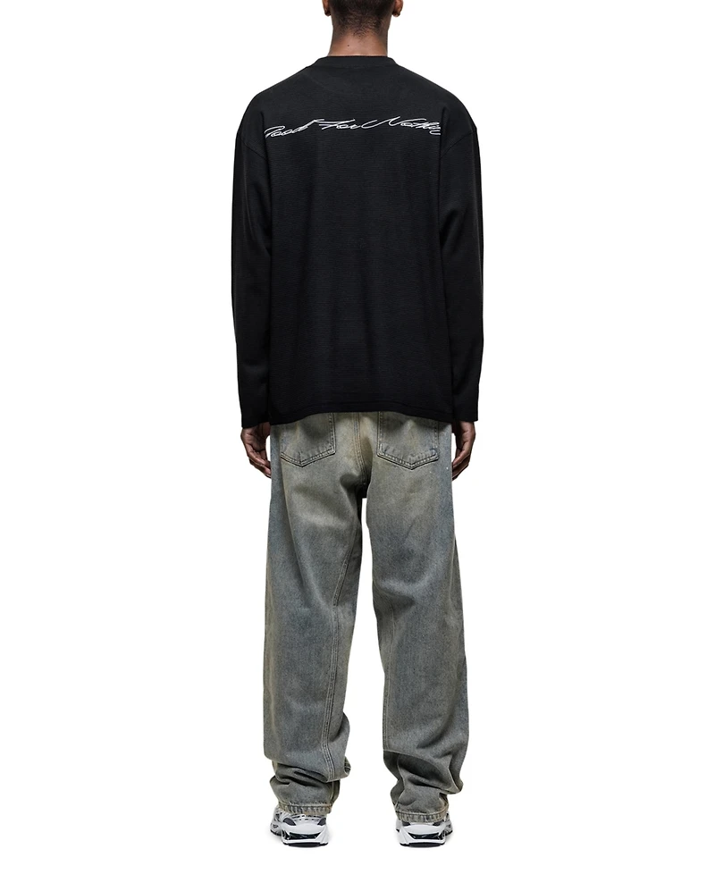 Good For Nothing Men's Scribble Long-Sleeve Waffle T-Shirt