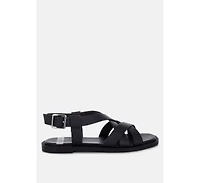 Rag & Co Womens Kapaka Real Leather Flat Gladiator Sandals