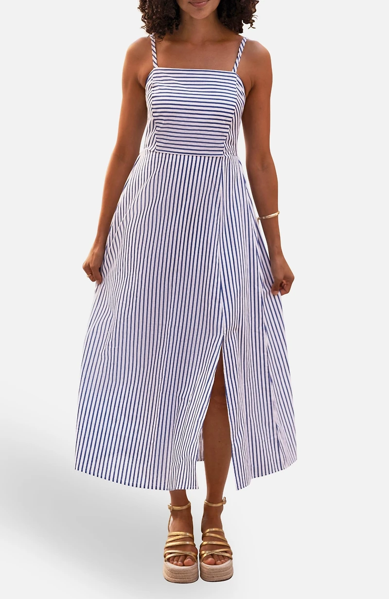 Yumi Women's Cotton Midi Sun Dress