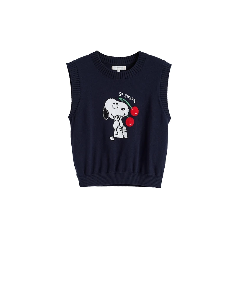 Chinti & Parker Women's Cotton Snoopy Cherry Tank