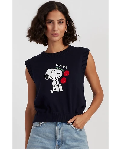 Chinti & Parker Women's Cotton Snoopy Cherry Tank