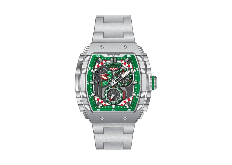 Invicta 49219 Invicta Racing Quartz VD86 Plastic, Skeleton, Metal Dial Watch