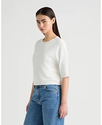 Nvlt Women's Sequined Short Sleeve Sweater