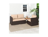 Slickblue 3-Piece Patio Sectional Sofa Set with Plush Seat Cushions