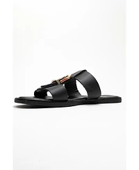 Forever & Always Shoes Sveta Leather Buckled Sandal (Women)
