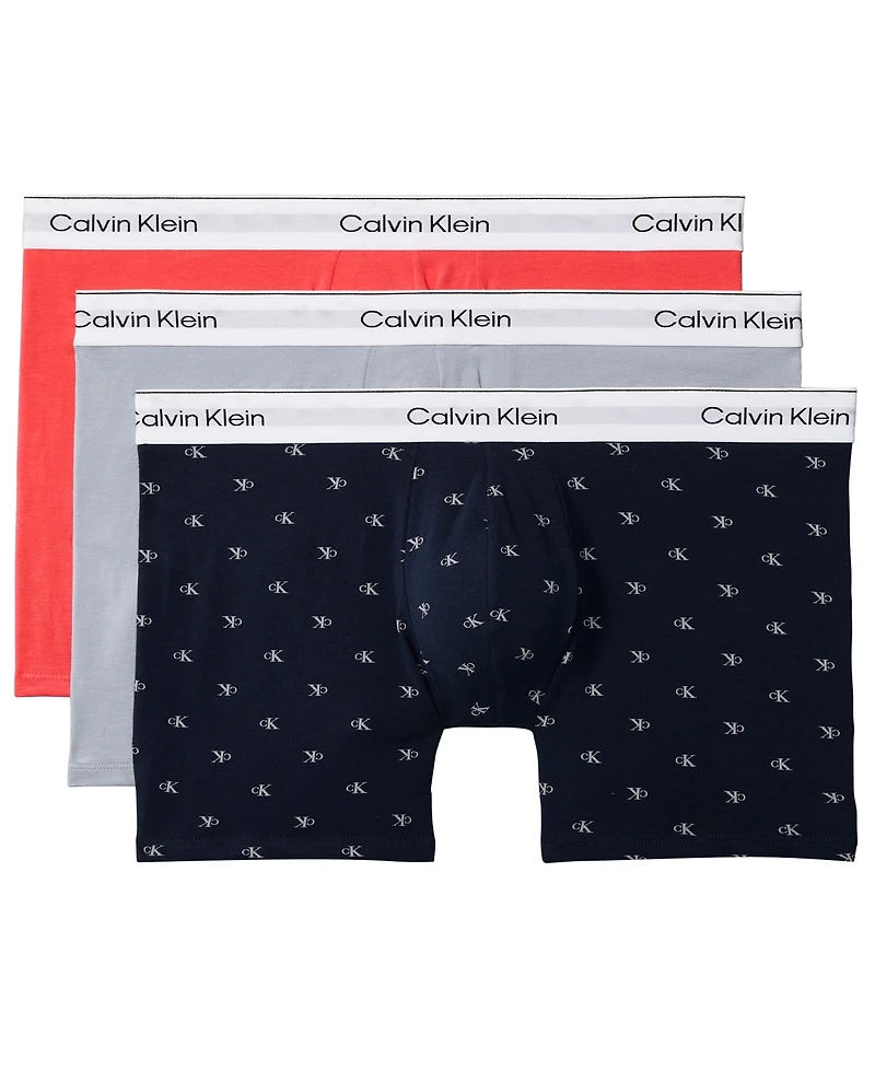 Calvin Klein Men's Icon Cotton Stretch Low-Rise Trunks, 3-Pack