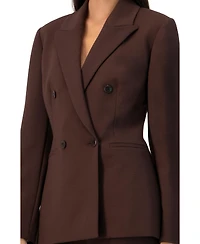 Ivonne Women's Tailored Double Breasted Blazer