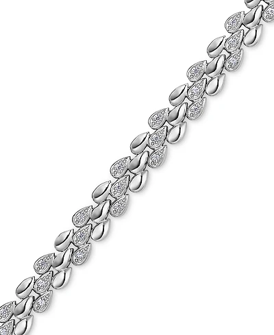 Diamond Link Bracelet (1/4 ct. t.w.) in Sterling Silver