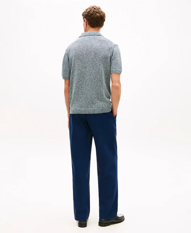 Tommy Hilfiger Men's Spread Collar Mouline Polo Shirt