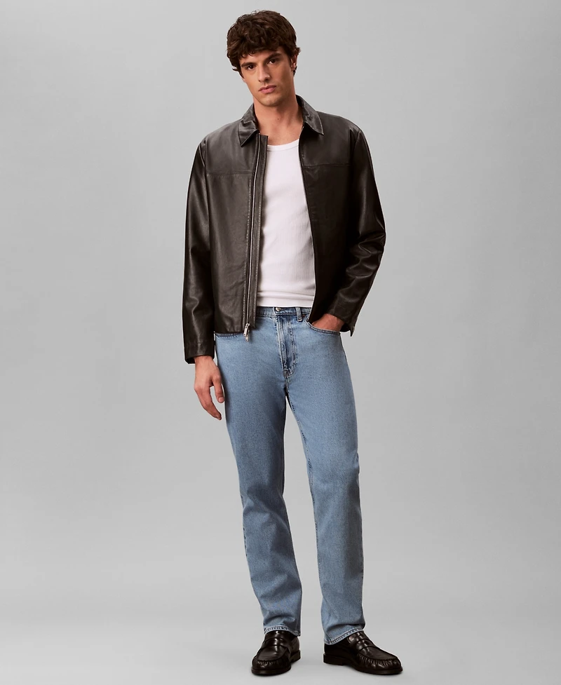 Calvin Klein Men's Straight-Fit Stretch Denim Jeans